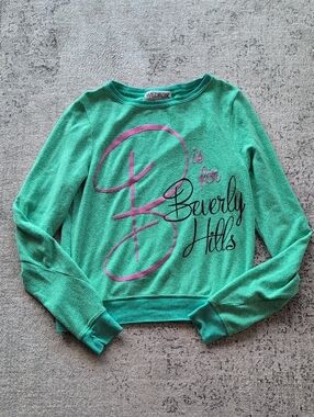 Wildfox Teal 'B is for Beverly Hills' Graphic Sweatshirt